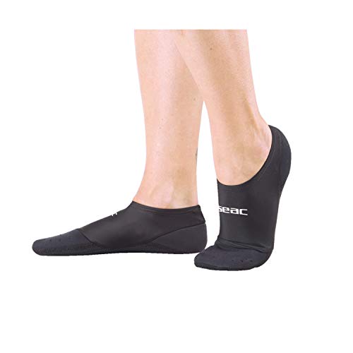 SEAC Scapin Calcetines de Neopreno para Piscina, Aquagym, Aquafitness y para Usar con Aletas Sub, Adultos Unisex, Negro, 34/35