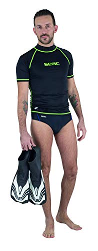 SEAC Vela Aletas Cortas para Entrenamiento de natación en la Piscina y Snorkeling, Adultos Unisex, Blanco, 40/41 SEAC Vela Aletas Cortas para Entrenamiento de natación en la Piscina y Snorkeling, Adultos Unisex, Blanco, 40/41