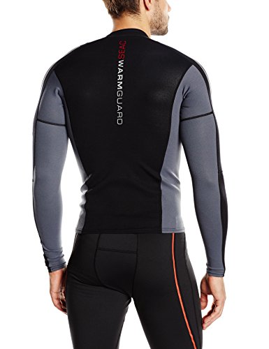 Seac Warm Guard Long - Chaleco protector térmico manga larga, para hombre, en neopreno de 0,5 mm, protector contra salpicaduras para el buceo y la natación anti-UV, Negro/Gris, M