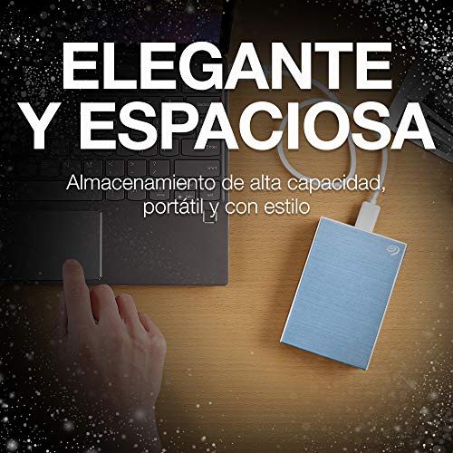 Seagate Backup Plus Portable 4 TB, Disco duro externo portátil HDD, Azul, USB 3.0 para PC, Mac, 1 año MylioCreate, 4 meses Plan Adobe Creative Cloud Photography, 2 años servicios Rescue (STHP4000402)