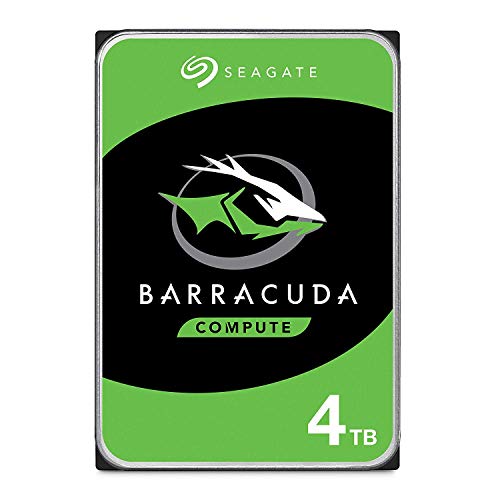 Seagate BarraCuda, 4TB, Disco duro interno, HDD, 3,5", SATA 6 Gb/s, 5400 r.p.m., caché de 256 MB para ordenador de sobremesa y PC (ST4000DM004)