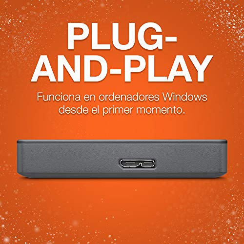 Seagate Basic portátil, 1 TB, Disco duro externo, HDD, USB 3.0 para PC, ordenador portátil (STJL1000400)