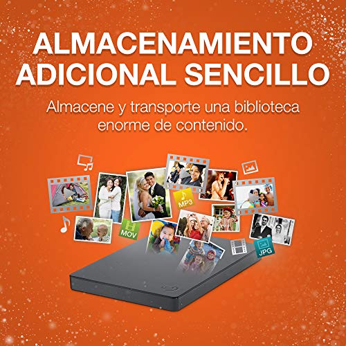 Seagate Basic portátil, 1 TB, Disco duro externo, HDD, USB 3.0 para PC, ordenador portátil (STJL1000400) Seagate Basic portátil, 1 TB, Disco duro externo, HDD, USB 3.0 para PC, ordenador portátil (STJL1000400)