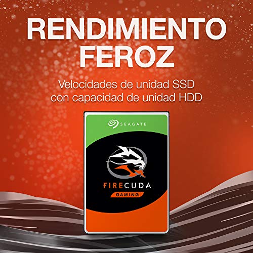 Seagate FireCuda, 2TB, Disco duro interno híbrido, SSHD de alto rendimiento, 3,5 in, SATA, 6 Gb/s, aceleración mediante flash, caché de 8 GB para videojuegos, PC y portátiles (ST2000DX002)