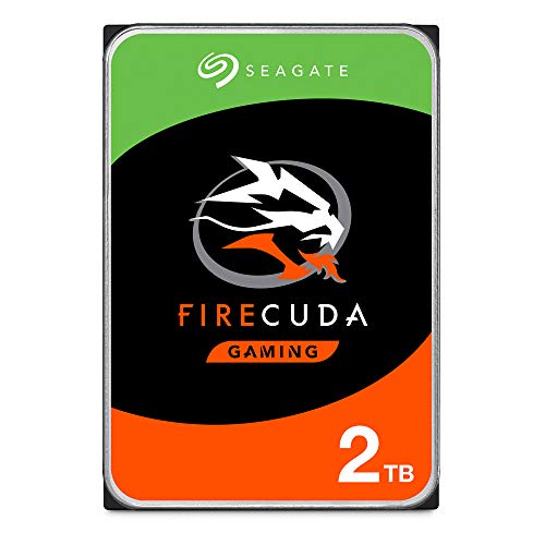 Seagate FireCuda, 2TB, Disco duro interno híbrido, SSHD de alto rendimiento, 3,5 in, SATA, 6 Gb/s, aceleración mediante flash, caché de 8 GB para videojuegos, PC y portátiles (ST2000DX002)