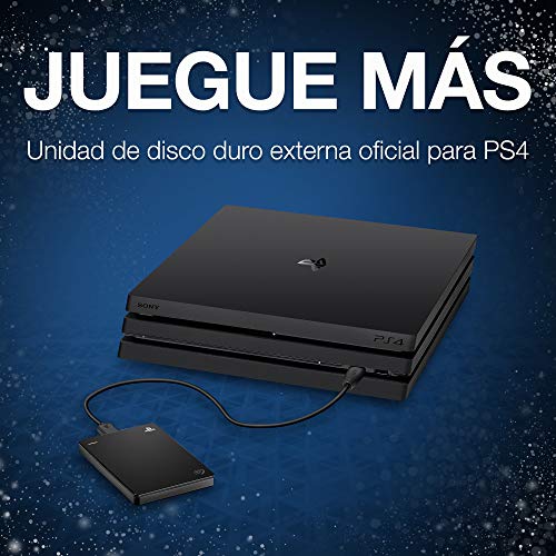 Seagate Game Drive, 2 TB, Unidad de disco duro externa, HDD portátil, compatible con PS4 (STGD2000200)