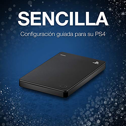 Seagate Game Drive, 2 TB, Unidad de disco duro externa, HDD portátil, compatible con PS4 (STGD2000200)