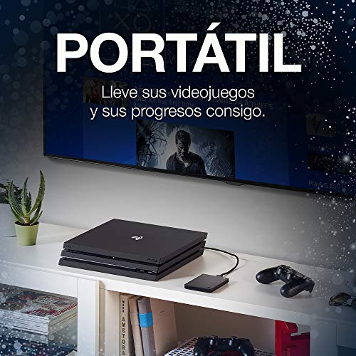 Seagate Game Drive, 2 TB, Unidad de disco duro externa, HDD portátil, compatible con PS4 (STGD2000200)