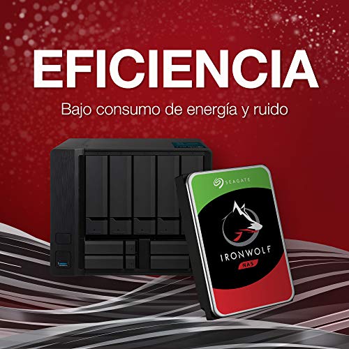 Seagate IronWolf Pro, 14 TB, NAS, Disco duro interno, HDD, CMR 3,5" SATA 6 Gb/s, 7200 r.p.m., caché de 256 MB para almacenamiento RAID, servicio de recuperación de datos (ST14000NE0008)