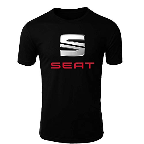 Seat Logo Camiseta Hombre Coche Clipart Car Auto tee Top Negro Blanco Mangas Cortas Presente (XL, Black) Seat Logo Camiseta Hombre Coche Clipart Car Auto tee Top Negro Blanco Mangas Cortas Presente (XL, Black)