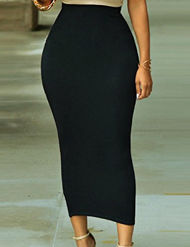 SEBOWEL Falda Bodycon Mujer Cintura Alta Falda Lápiz Sexy Oficina Medio Largo SEBOWEL Falda Bodycon Mujer Cintura Alta Falda Lápiz Sexy Oficina Medio Largo