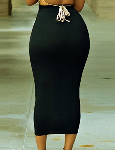 SEBOWEL Falda Bodycon Mujer Cintura Alta Falda Lápiz Sexy Oficina Medio Largo SEBOWEL Falda Bodycon Mujer Cintura Alta Falda Lápiz Sexy Oficina Medio Largo