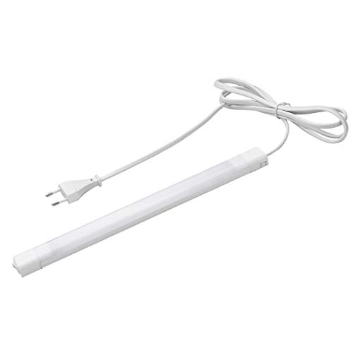 SEBSON® LED bajo mueble 30cm, Tiras de luz con enchufe y interruptor, blanco neutro 4000K, 4W Equivale a 25W, 300 Lumen, 230V, IP20, 24x13x300mm