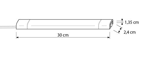 SEBSON® LED bajo mueble 30cm, Tiras de luz con enchufe y interruptor, blanco neutro 4000K, 4W Equivale a 25W, 300 Lumen, 230V, IP20, 24x13x300mm SEBSON® LED bajo mueble 30cm, Tiras de luz con enchufe y interruptor, blanco neutro 4000K, 4W Equivale a 25W, 300 Lumen, 230V, IP20, 24x13x300mm