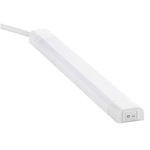 SEBSON® LED bajo mueble 30cm, Tiras de luz con enchufe y interruptor, blanco neutro 4000K, 4W Equivale a 25W, 300 Lumen, 230V, IP20, 24x13x300mm SEBSON® LED bajo mueble 30cm, Tiras de luz con enchufe y interruptor, blanco neutro 4000K, 4W Equivale a 25W, 300 Lumen, 230V, IP20, 24x13x300mm