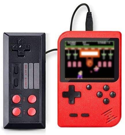 SeeKool Consola de Juegos Portátil, 3 Pulgadas 400 Consolas de Juegos de Mano Retro FC, Recargable Game Player Consola de Juegos Clásica Soporte Dos Jugadores, Regalo de Cumpleaños para los Niños