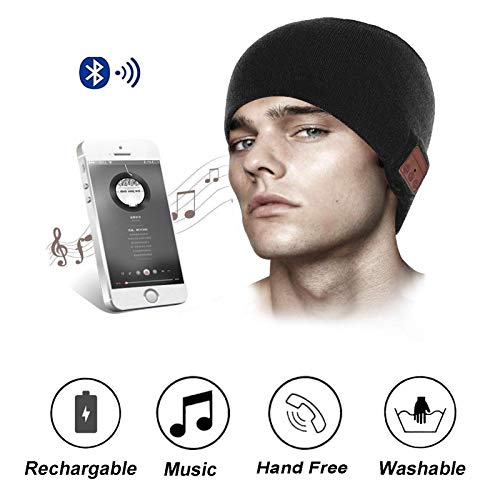 seenlast Gorro Bluetooth Auriculares, Beanie Bluetooth 5.0 Altavoces Inalámbrico Gorro Música Invierno