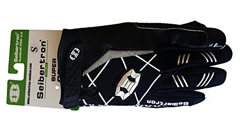 Seibertron Pro 3.0 Elite Ultra-Stick Sports Receiver Glove American Football Gloves Youth and Adult/Guantes de fútbol Americano para Juventud y Adulto Black L Seibertron Pro 3.0 Elite Ultra-Stick Sports Receiver Glove American Football Gloves Youth and Adult/Guantes de fútbol Americano para Juventud y Adulto Black L