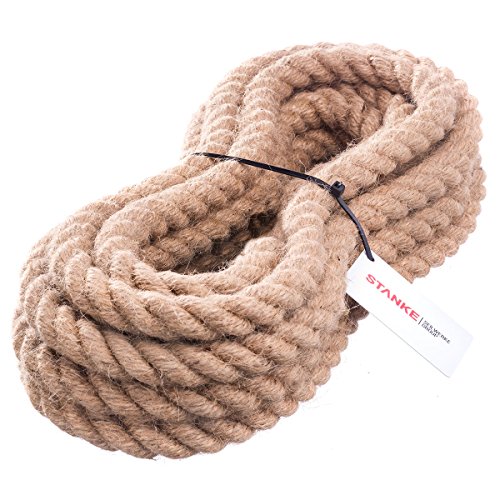 Seilwerk STANKE Cuerda de Yute, Cuerda de Fibra Natural, Cuerda Decorativa 30mm 10m Seilwerk STANKE Cuerda de Yute, Cuerda de Fibra Natural, Cuerda Decorativa 30mm 10m