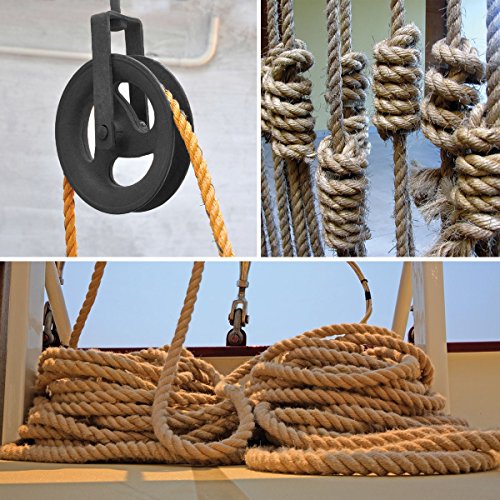 Seilwerk STANKE Cuerda de Yute, Cuerda de Fibra Natural, Cuerda Decorativa 30mm 5m Seilwerk STANKE Cuerda de Yute, Cuerda de Fibra Natural, Cuerda Decorativa 30mm 5m