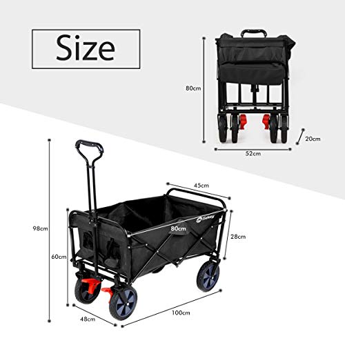 Sekey Carrito Plegable Carretillas de Jardín Playa de Carro Carrito Plegable Carro Plegable Carretilla para Exterior de Transporte Carrito para excursiones,Negro Sekey Carrito Plegable Carretillas de Jardín Playa de Carro Carrito Plegable Carro Plegable Carretilla para Exterior de Transporte Carrito para excursiones,Negro