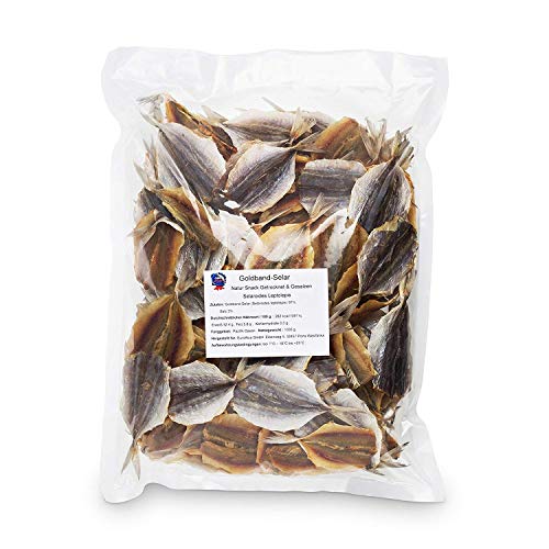 Selaroides Leptolepis Original- (1kg XXL Pack) secado y salado I Bajo en carbohidratos I de pescado alta en proteínas I rico en Omega - 3- sin aditivos Para hombres y mujeres