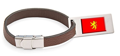Select Gifts Etiqueta de Equipaje de cuero del Pabellón de Zaragoza Texto grabado de acero Select Gifts Etiqueta de Equipaje de cuero del Pabellón de Zaragoza Texto grabado de acero
