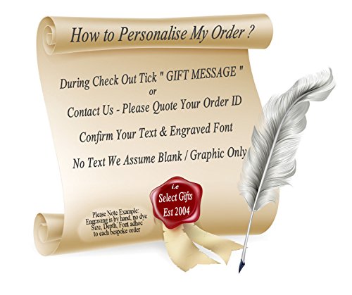Select Gifts Valencia Bar Clip de corbata con cuadro de mensaje personalizado grabado