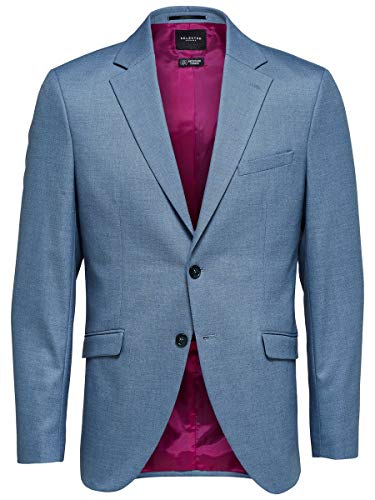 SELECTED HOMME Slhslim-mylologan Lt Blue Stc BLZ B Noos Blazer, Azul Claro, 90 para Hombre