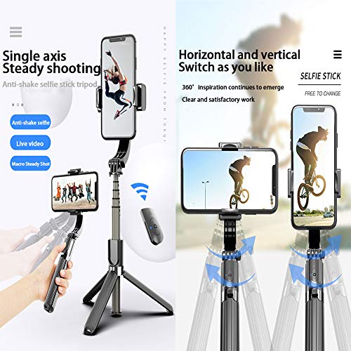 Selfie Trípode Bluetooth 3 en 1 Selfie Stick Móvil con Control Remoto Selfie Stick Extensible Funciona en Apple y Android