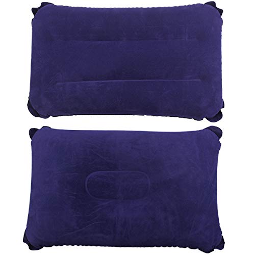 SelfTek Paquete de 2 almohadas inflables 2 estilos Cabeza Cuello Resto Cojín Blow Up Almohada para viajes al aire libre y acampar SelfTek Paquete de 2 almohadas inflables 2 estilos Cabeza Cuello Resto Cojín Blow Up Almohada para viajes al aire libre y acampar