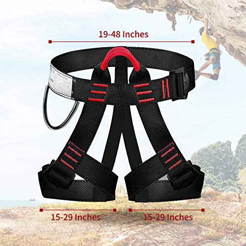Selighting Arnés de Escalada Proteger Pierna Cintura Más Seguro,Cinturones de Seguridad para Mujer y Hombre para Montañismo Alpinismo Expedición Escalada en Roca (Negro) Selighting Arnés de Escalada Proteger Pierna Cintura Más Seguro,Cinturones de Seguridad para Mujer y Hombre para Montañismo Alpinismo Expedición Escalada en Roca (Negro)