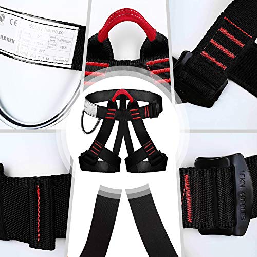 Selighting Arnés de Escalada Proteger Pierna Cintura Más Seguro,Cinturones de Seguridad para Mujer y Hombre para Montañismo Alpinismo Expedición Escalada en Roca (Negro) Selighting Arnés de Escalada Proteger Pierna Cintura Más Seguro,Cinturones de Seguridad para Mujer y Hombre para Montañismo Alpinismo Expedición Escalada en Roca (Negro)