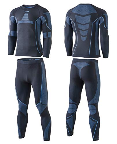 Selighting Set de Ropa Térmica para Hombre,Conjuntos Ropa Interior Deportiva Funcional de Invierno,Transpirable Camiseta Pantalones Térmica para Esquí Ciclismo Fitness Running