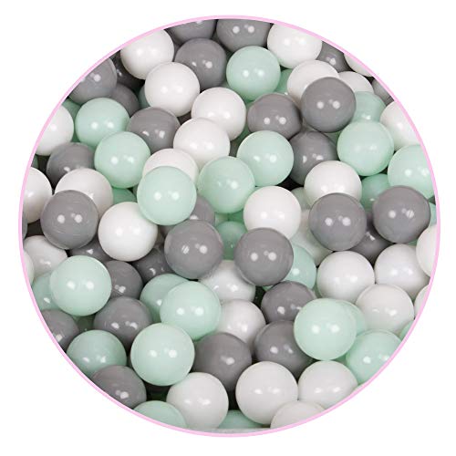 Selonis Blanda Piscina De Espuma 90X30cm/200 Bolas para Bebé Niño Redonda, Gris Clr:Blanco,Gris,Menta Selonis Blanda Piscina De Espuma 90X30cm/200 Bolas para Bebé Niño Redonda, Gris Clr:Blanco,Gris,Menta