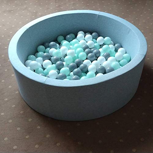 Selonis Blanda Piscina De Espuma 90X30cm/200 Bolas para Bebé Niño Redonda, Gris Clr:Blanco,Gris,Menta Selonis Blanda Piscina De Espuma 90X30cm/200 Bolas para Bebé Niño Redonda, Gris Clr:Blanco,Gris,Menta