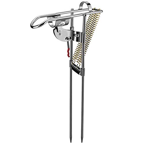 Selotrot Stainless Steel Fishing Rod Holder Rack Automatically Pulls Back Portable Double Spring Selotrot Stainless Steel Fishing Rod Holder Rack Automatically Pulls Back Portable Double Spring