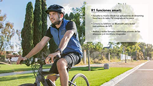 Sena R1 Smart Helmet para ciclismo (Matte Black, Tallas M), Certificado CE Sena R1 Smart Helmet para ciclismo (Matte Black, Tallas M), Certificado CE
