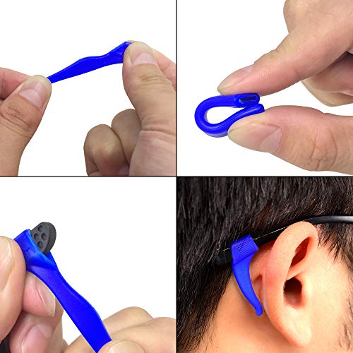 SENHAI 2 piezas de retenedor de gafas ajustable y 5 pares de ganchos antideslizantes, lentes de deportes, sujetador de correa, gancho para la oreja, gafas de sol, montura óptica, gafas SENHAI 2 piezas de retenedor de gafas ajustable y 5 pares de ganchos antideslizantes, lentes de deportes, sujetador de correa, gancho para la oreja, gafas de sol, montura óptica, gafas