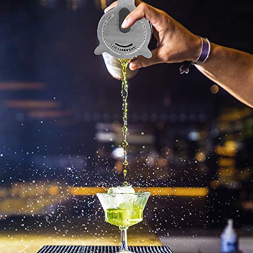 Senhai Acero Inoxidable Cóctel Muddler, Cuchara de Mezcla Espiral Y 4 Dientes Colador de Barra, Casa Bar Barman Herramienta de Muddling Conjunto Senhai Acero Inoxidable Cóctel Muddler, Cuchara de Mezcla Espiral Y 4 Dientes Colador de Barra, Casa Bar Barman Herramienta de Muddling Conjunto