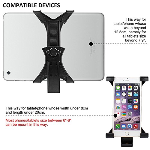 Senhai Universal Tableta Trípode Montar Adaptador Abrazadera Poseedor para iPad Mini, Microsoft Surface, Smartphone etc Senhai Universal Tableta Trípode Montar Adaptador Abrazadera Poseedor para iPad Mini, Microsoft Surface, Smartphone etc