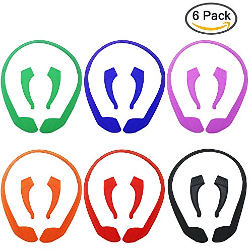 SENHAI.6 unidades de correas antideslizantes de silicona para gafas con 6 pares de ganchos de agarre a las orejas,para el deporte de niños y adultos. Colores negro, rojo, naranja, rosa, azul, verde SENHAI.6 unidades de correas antideslizantes de silicona para gafas con 6 pares de ganchos de agarre a las orejas,para el deporte de niños y adultos. Colores negro, rojo, naranja, rosa, azul, verde