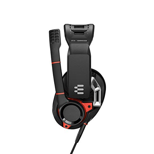 Sennheiser GSP 600 - Auriculares Cerrados para Juegos Profesionales, Color Negro y Rojo, One-Size