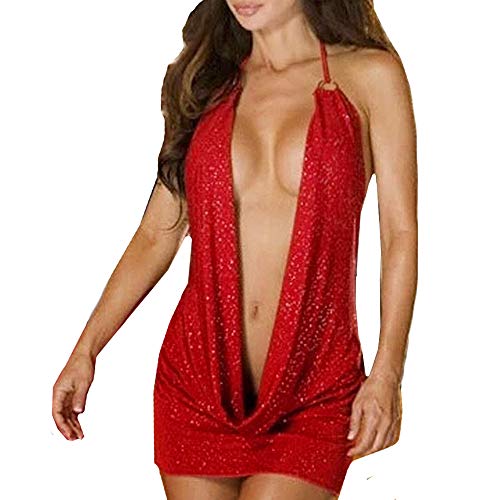 Señoras lencería Sexy Cuello Rojo Colgando Profundo V Desnudo Pecho Vestido camisón Desnudo Dormir Ropa Interior Sexy diseño Especial Fiesta de Misterio riou Señoras lencería Sexy Cuello Rojo Colgando Profundo V Desnudo Pecho Vestido camisón Desnudo Dormir Ropa Interior Sexy diseño Especial Fiesta de Misterio riou