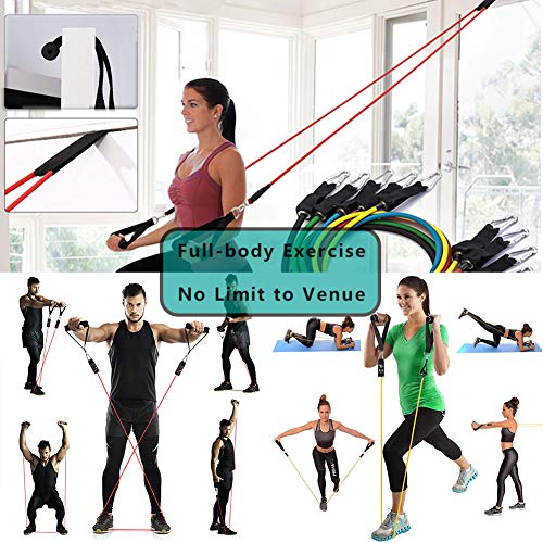 Senston Bandas Elásticas, Paquete de 11 Bandas de Fitness, Tensores Musculacion en Casa, Apilables hasta 150 lbs, Kit Entrenamiento Casa para Culturismo Interiores/Exteriores para Hombres/Mujeres