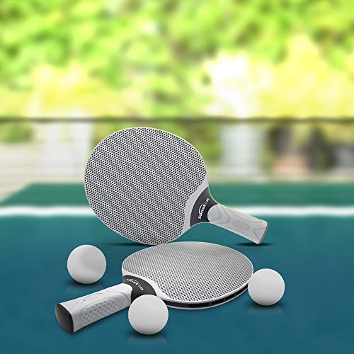 Senston Juego de Raquetas de Tenis de Mesa, Bates de Tenis de Mesa Profesionales con 3 Pelotas, Juego de Palas de Ping Pong de Goma compuesta (Gris) Senston Juego de Raquetas de Tenis de Mesa, Bates de Tenis de Mesa Profesionales con 3 Pelotas, Juego de Palas de Ping Pong de Goma compuesta (Gris)