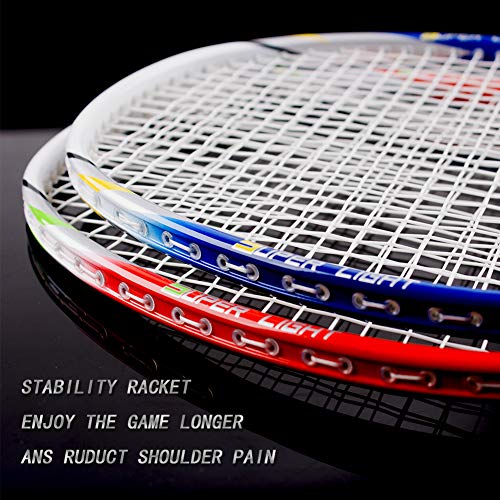 Senston Raquetas de Bádminton,Unisex Adulto Badminton Racket-Incluyendo bádminton Bolsa/2 raquetas/2 bádminton