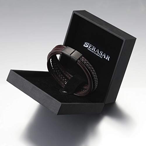 SERASAR 23cm Marrón Pulsera de Cuero Hombre Chico Pulseras Hombres Brazalete Brazaletes Pulso Muñequera Muñequeras Bisuteria Bisutería Joyeria Nudos Cuerda Cuerdas Bracelet Men Jewellery Unisex Ancha SERASAR 23cm Marrón Pulsera de Cuero Hombre Chico Pulseras Hombres Brazalete Brazaletes Pulso Muñequera Muñequeras Bisuteria Bisutería Joyeria Nudos Cuerda Cuerdas Bracelet Men Jewellery Unisex Ancha