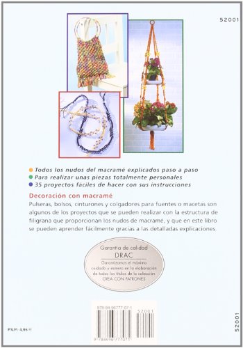 Serie Macramé nº 1. MACRAMÉ PASO A PASO. BOLSOS, CINTURONES, PULSERAS LLAVEROS... (Cp Serie Macrame (drac))