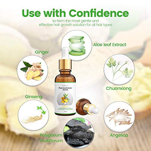 Serum de Crecimiento del Cabello con Esencia de Jengibre para Anticaida de Cabello y Crece Pelo, Nutrir los Folículo Piloso de hombres y mujeres para el Crece Rápido y Completo del Cabello Serum de Crecimiento del Cabello con Esencia de Jengibre para Anticaida de Cabello y Crece Pelo, Nutrir los Folículo Piloso de hombres y mujeres para el Crece Rápido y Completo del Cabello